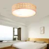 Plafonnier en bambou tricoté à la main, lampe LED en bois acrylique, couloir, vestiaire, restaurant, chambre à coucher, éclairage créatif fait à la main