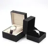 Fashion Watch Boxes PU Leather Square Watch Case with Pillow Jewelry Display Box Storage Organizer Holder