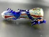 Wholesale Pyrex Smoking Pipe Dragon Entwining Blown Colorful Glass Hand Spoon 10cm Tobacco Bong