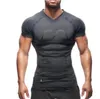 2019 Nouveaux Gymnases Muscle body Design Hommes T-shirt Mode Le T-shirt de sport moulant pour hommes Hommes Casual T-shirt à manches courtes