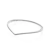 NEW Polished Wishbone Bangle Solid 925 Sterling Silver Bracelet High quality Box Fshion Gift Jewelry Women Girls Bracelet sets