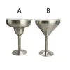 8oz Edelstahl Margarita Martini Kelch Cocktailglas doppelwandig vakuumisoliert Margaret Cup Weingläser Becher Seefracht