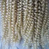 Blondes Klebeband mit Hauteinschlaghaar, 100 g, 40 Stück, 25,4 bis 61 cm, lockeres, lockiges Remy-Haar, doppelseitiges Klebeband