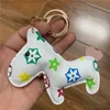 New Brand Keychains Ring PU Leather Cartoon Flower Pattern Horse Design Fashion Car Key Chain Holder Animal Bag Charm Jewelry Acce2837