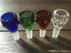 QBsomk Thick Bowl Piece for Glass Bong slides skull Bowls Pipes bongs smoking color heady wholesaler oil rigs pieces 14mm 18mm