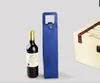 PU Läder Vin eller Champagne Bottle Gift Väskor Tote Resväska Läder Singel Vinflaska Carrier Bag Case Organizer Vinflaska Presentförpackning