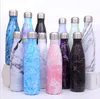 24 colors cartoon print water bottle Insulated Stainless Steel Water Bottles outdoor camping sports drinking flask cola shape wine mug cups