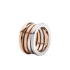 Bague porte-bonheur en acier inoxydable, 3 couleurs mélangées, marque de tempérament, mode, spirale, bijoux, cadeau d'anniversaire, 3450731