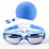 Nuoto occhiali da nuoto Donne Uomo Impermeabile Anti-Fog Protezione UV Surfing Goggles Professional Swim Glasses Swim Caps Tappi per tappi per tappi per le orecchie