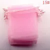 100 pçs branco azul real rosa etc 20 cores organza sacos de presente 7x9cm com cordão festa de casamento natal favor presente bags282q