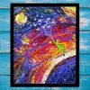 Van Gogh Nuit étoilée Décor Peinture Art Petit Prince Impression HD sur toile Décoration d'intérieur – Prêt à accrocher – Encadré