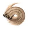 Elibess Hair -Clip In Hairs 100% Remy Menselijk Haar 7pcs / Set 70grams Piano Color Clip on Hair Extensions