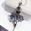 Новое прибытие горный хрусталь кукла кулон Neckalce милый мультфильм танцы девушка свитер цепи ожерелье подарок для любви подруга высокое качество