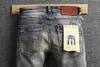 Estilo italiano Moda Hombre Jeans Vintage diseñador Slim Fit Ripped Jeans Hombres Retro Wash Denim pantalones envejecidos clásico