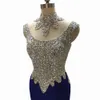 Luxuriöse Ball-Abendkleider mit Perlenkristallen und Halskette, U-Ausschnitt, sexy U-Ausschnitt, Meerjungfrau-Festzug, Partykleid, formelle Kleider für Mädchen 2020