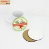 Sublimation Blank runde Untersetzer MDF Holz DIY Customed Cup Pad Hart Holzkissen Tasse Matte Pad heißer Getränkehalter