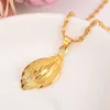 14 K Solid Gold GF Necklace Earring Set Women Party Gift Big Leaf Set Daily Wear Mother Gift Diy Charms Girls Fine Jewelry255o