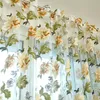 200 * 100cm Flor de painel impresso luxo puro cortinas fios tulle cortina janela porta seleção para sala de estar casa decoração drapes