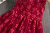 Çiçek Kız Elbise Düğün Nakış Prenses Bebek Kız Elbise Parti Bebek Kız Giysileri Yaz Giyim Çocuk Dantel Parti Frock 3 8T