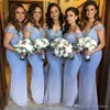 2019 Mermaid Offtheshoulder Long Bridesmaid Dress Style Country Style Vneck خادمة رسمية لا لبس الشرف بالإضافة إلى حجم مخصص Made3796015