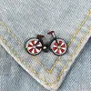Schattige fiets revers metalen pins promoten milieuvriendelijke sport broches badges rugzak accessoires pins sieraden cadeau voor vrienden