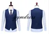 Bleu hommes gilets 2019 Tweed marié gilet britannique Blazers sur mesure gilet de garçons d'honneur pour la fête de mariage gilet de mariage