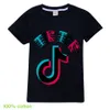 12 couleurs TikTok enfants T-Shirt à manches courtes coton t-shirt enfants vêtements enfants hauts garçon/fille t-shirts Tik Tok enfants t-shirt