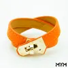 Bracelets de pulseira de couro multicamada para mulheres de mangueira de punho de punho de punho de punho de punho de fivela de ouro pulseras de pulseira de hombreas j￳ias de acess￳rios masculinos