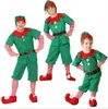 Costume de noël costume de lutin pour enfants cosplay festival parent-enfant adulte hommes et femmes costume de noël vert