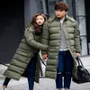 Piumino da uomo Parka da uomo Cappotto lungo caldo Giacca da donna in cotone Cappotto imbottito Cappotto invernale con cappuccio Verde Nero Taglia 3xl