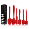 Silicone Pastry Spatula Set Cake Tools 6 Piece/Set Non-Stick Rubber Cooking Spatulas Sets Heat-Resistant Kitchen Utensils Baking BH3061 TQQ
