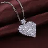 Bling Bling Zircon Coeur Collier Femmes Strass Coeur Pendentif Collier Bijoux Cadeau pour Amour Accessoires De Mariage