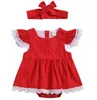 DHL Recém-nascido Bebé Meninas Lace Romper de manga curta outono primavera capa para bebés infantil Baby rompers Headband 0-24M DHL FREE SHIP BY0826