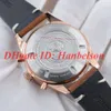 New men watch watProtruding glass mirror Quartz VK movement Rose gold stainless steel case rotatable bezel Blue dial Brown leather strap