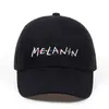 2018 новый Unisex Fashion Dad Hat Melanin Вышивка регулируемая хлопковая бейсболка женщин солнце