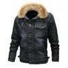 メンズネック秋冬ヴィンテージ苦痛DeminジャケットトップスコートアウトウェアJaqueta Masculino Chaqueta Hombre Veste Homme Casaco