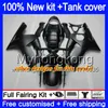 Body +Tank For KAWASAKI 600CC ZX600 ZX636 ZX-6R 2003 2004 Black Blue 211MY.43 ZX 636 6 R ZX6R 03 04 ZX-636 ZX-600 ZX 6R 03 04 Fairing