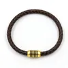 Weave Leather Bracelet charm Silver Gold Magnetic Clasp Braid Bracelets Wristband Cuff Women Men Fashion Jewelry Will and Sandy Drop Ship