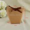 100st Kraft Paper Triangle Present Wrap Bags Wedding Anniversary Party Chocolate Candy Box Unikt och vacker design242a