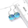 Luckyshine Christmas Day 6 pieces/lot 925 silver plated Unique charm Bi-Color Tourmaline Earrings for Lady party gift