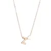 Mode petit coeur délicat collier Initial avec lettre nom tour de cou chaîne collier femmes couleur or pendentif bijoux cadeau