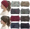 INS Große Mädchen Bunte Gestrickte Crochet Twist Stirnband Frauen Winter Ohr Wärmer Elastisches Haarband Breite Heather Beanie Kappe Haar Zubehör