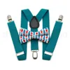 Children Adjustable Lattice Suspenders Fashion Baby Solid Colors Braces Kids Strap Clip With Colorful Bow Tie TTA1327
