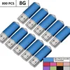 Partihandel bulk 800 st 8 GB USB Flash driver Rektangelminnes Stick Storage Tume Pen Drive LED -indikator för dator bärbar tabell