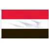 Yemen flagga 90x150cm Billiga högkvalitativa röda vita svarta yem land national flaggor någon anpassad stil flygande hängande hem utomhus inredning