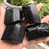 1pcs Natural Black Tourmaline Crystal Gemstone Collectibles Rough Rock Mineral Specimen Healing Stone Home Decor T200117