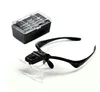 Stirnband-Lupe, Augenreparatur-Lupe, 2 LED-Licht, 1,0/1,5/2,0/2,5/3,5 x, 5 Stück, Brillenlupe, optische Linse (keine Batterie)