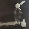 50ml Pusta butelka sanitizer Wyczyść plastikowe butelki zwierząt domowych z klapką Butelka Refillable do makijażu Jednorazowe ręczne żel sanitizer