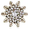 Оптом-женская одежда аксессуары ретро снег жемчужина кристалл брошь изысканный цветок брош
