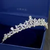 Роскошные Цирконий Коронки искрение Wedding Crown Диадемы Маркиза-Cut Циркон CZ Принцесса Пром невеста Корона Coronet ювелирных изделий волос CJ191226